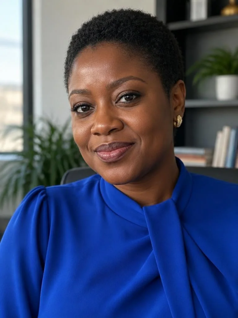 Nigerian entrepreneurship creator in a modern workspace